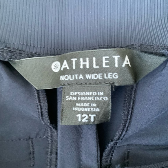 NWT ATHLETA Nolita Wide Leg Pants Navy 12T - Picture 7 of 12